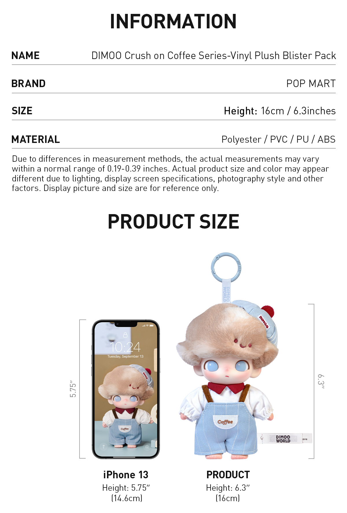 ぬいぐるみ DIMOO Crush on Coffee Series-Vinyl Plush DIMOO Crush on Coffee Series-Vinyl Plush Blister Pack - POP