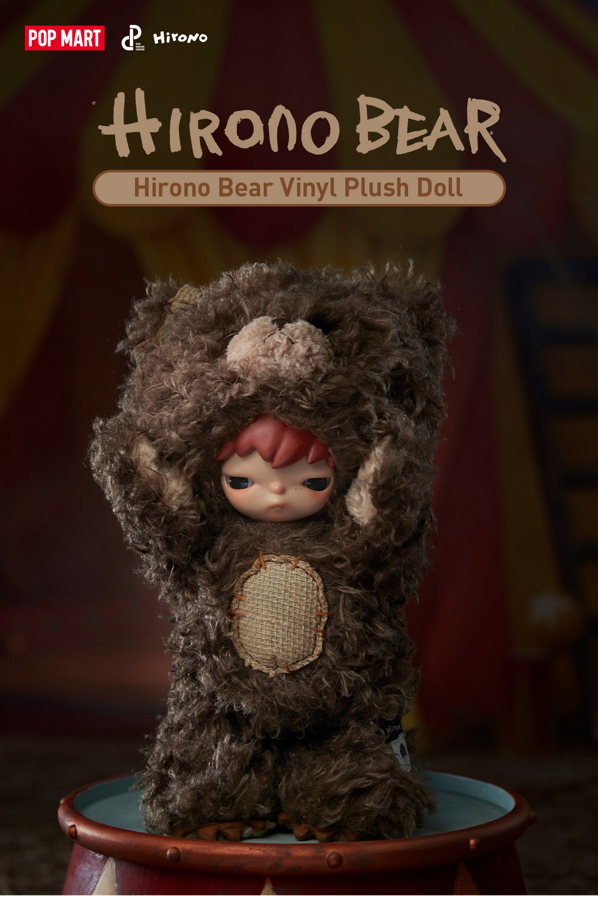 POPMART Hirono Bear ぬいぐるみ Hirono Bear Vinyl Plush Doll - POP MART (United States)