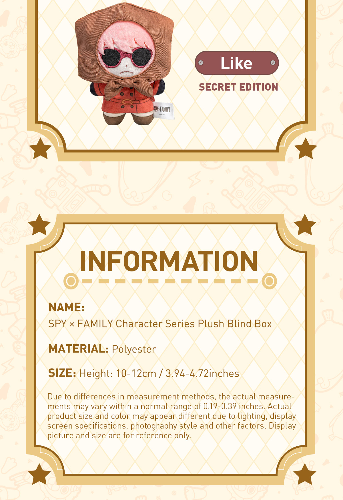POP NOW:SPY × FAMILY Character Series Plush Blind Box - POP