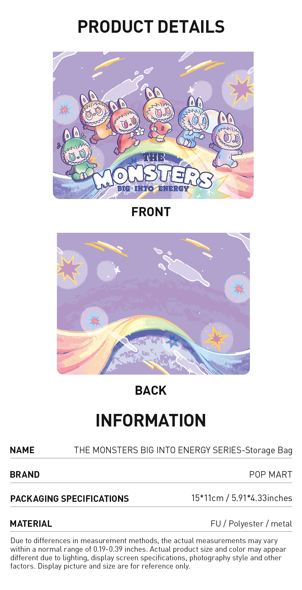 Gift with Purchases Over $59 - THE MONSTERS BIG INTO ENERGY