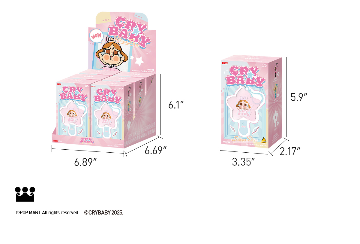 キーホルダー・アクリルキーホルダー CRY BABY Luminous Pendant Blind Box CRYBABY SHINY SHINY Series-Luminous Pendant Blind Box - POP