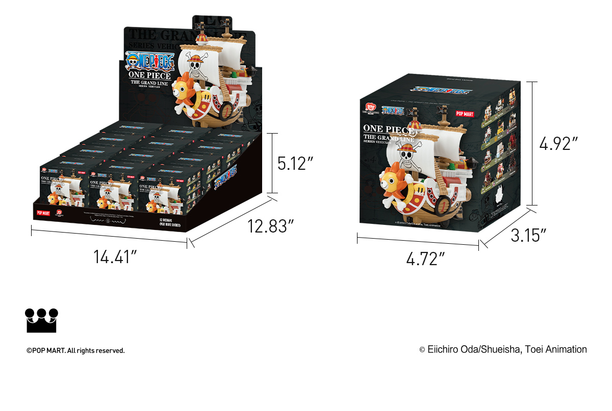 正規品POP MART ONE PIECE THE GRAND LINE 12入 Pop Mart One Piece The Grand Line Series Vehicles Figure