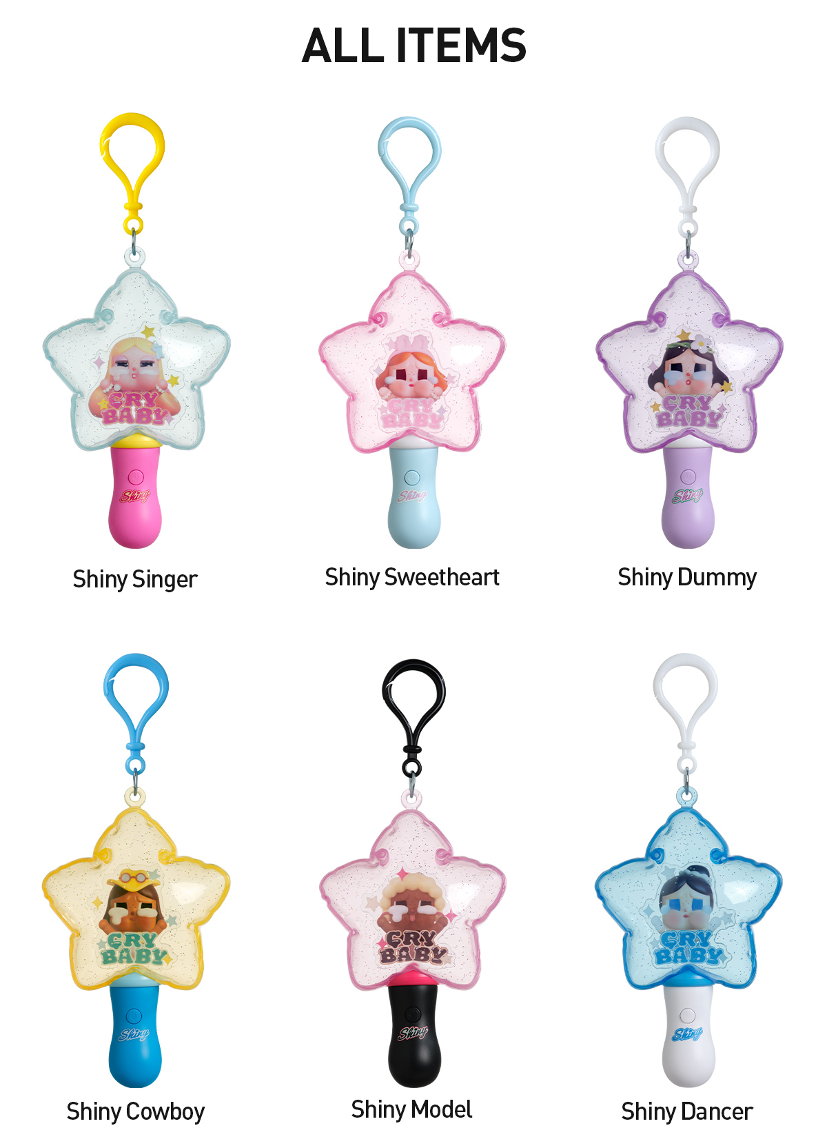 CRYBABY SHINY ぬいぐるみ ペンダント popmart CRYBABY SHINY SHINY シリーズぬいぐるみペンダント - POP MART