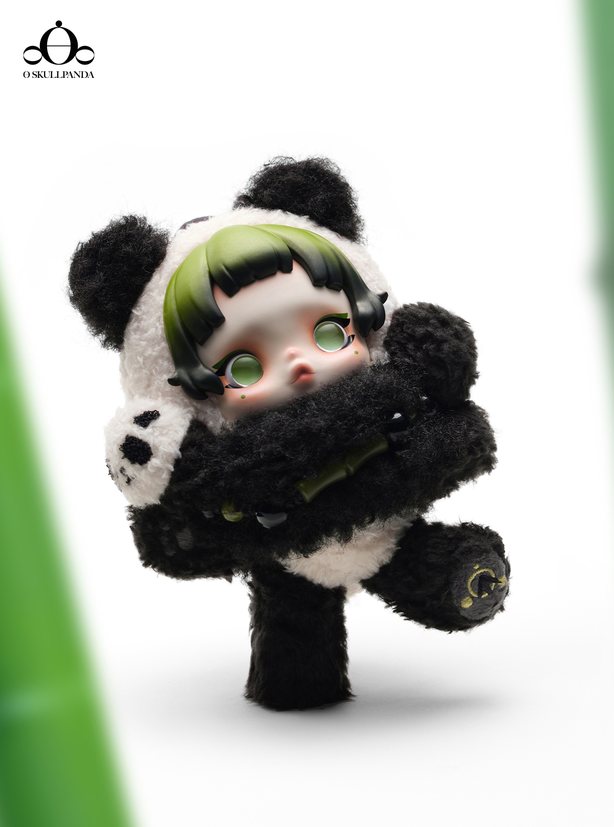 ぬいぐるみ POP MART SKULLPANDA Punk Panda Plush θ SKULLPANDA Punk Panda