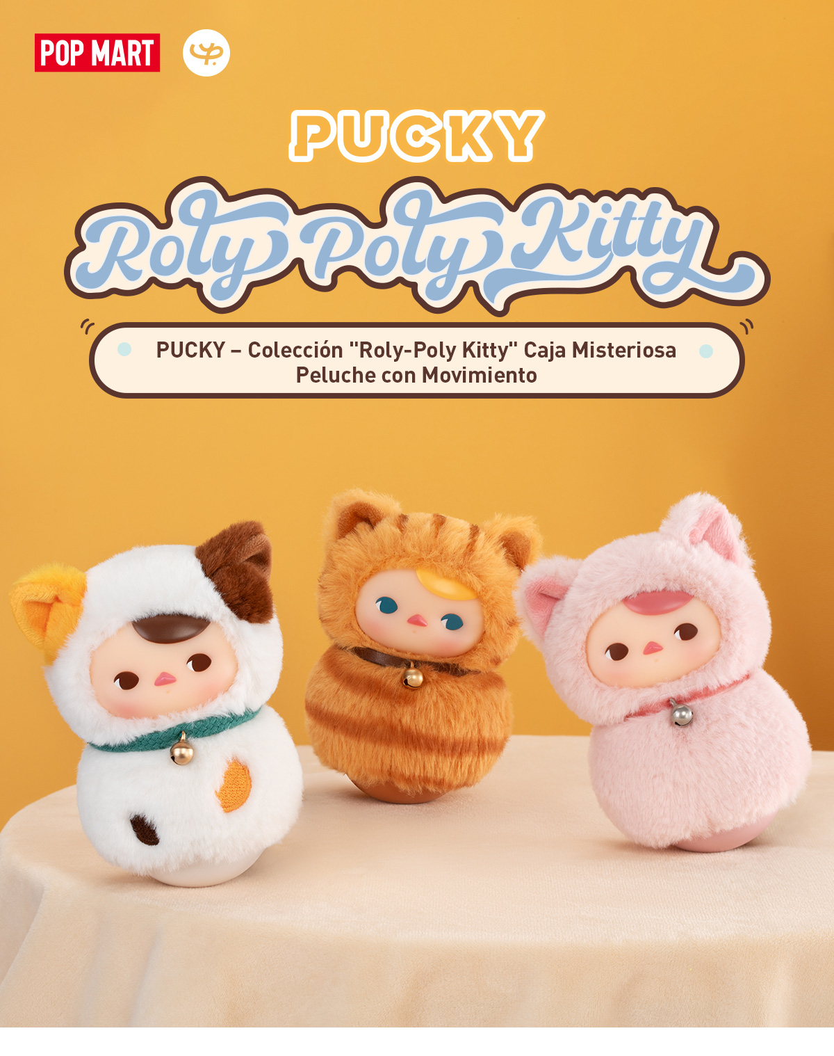 PUCKY Roly-Poly Kitty Series-Vinyl Plush Blind Box - POP