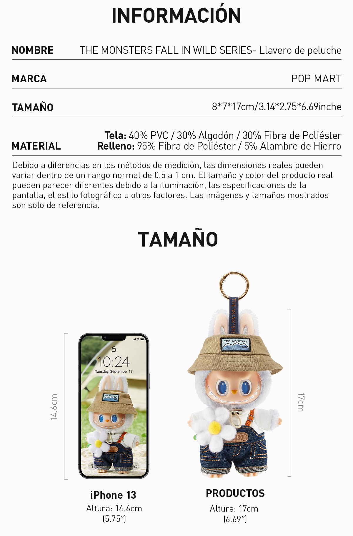 THE MONSTERS FALL IN WILD SERIES- Llaveros de peluche - POP MART