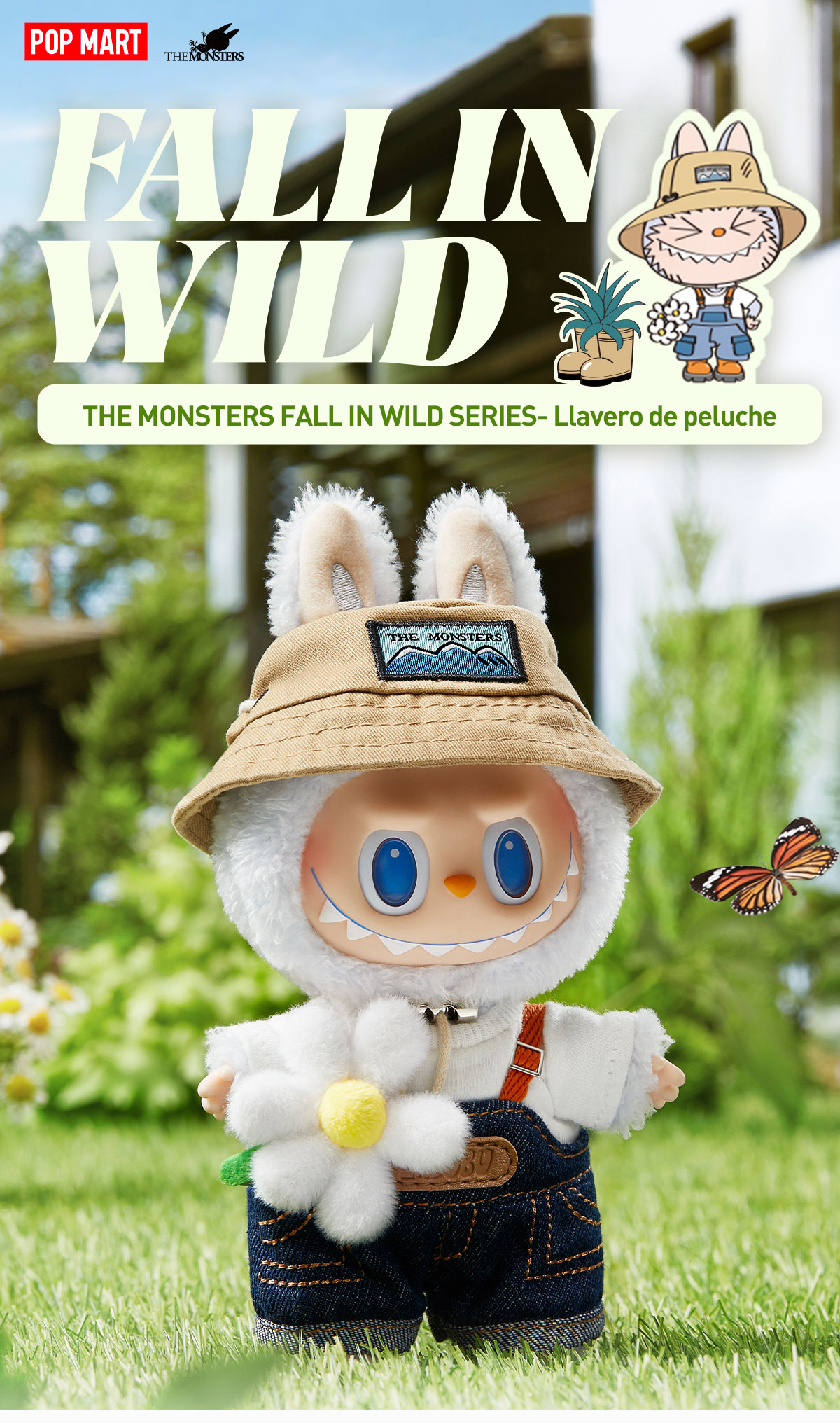 THE MONSTERS FALL IN WILD SERIES- Llaveros de peluche - POP MART