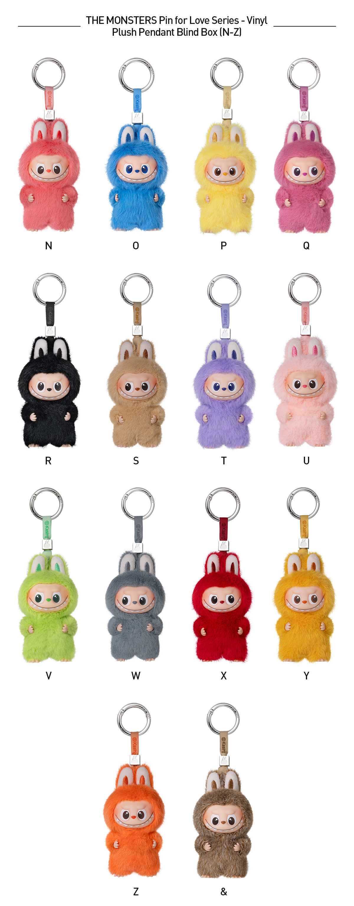 POP NOW:THE MONSTERS Pin for Love Series-Vinyl Plush Pendant