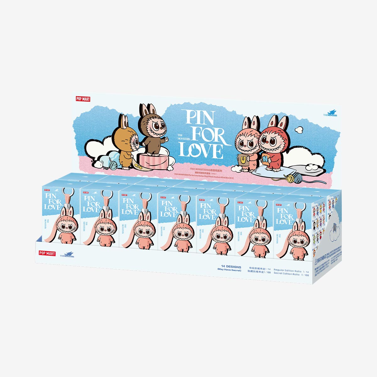 Labubu Vinyl Plush Pendant Blind Box｜Pin for Love Series (N-Z