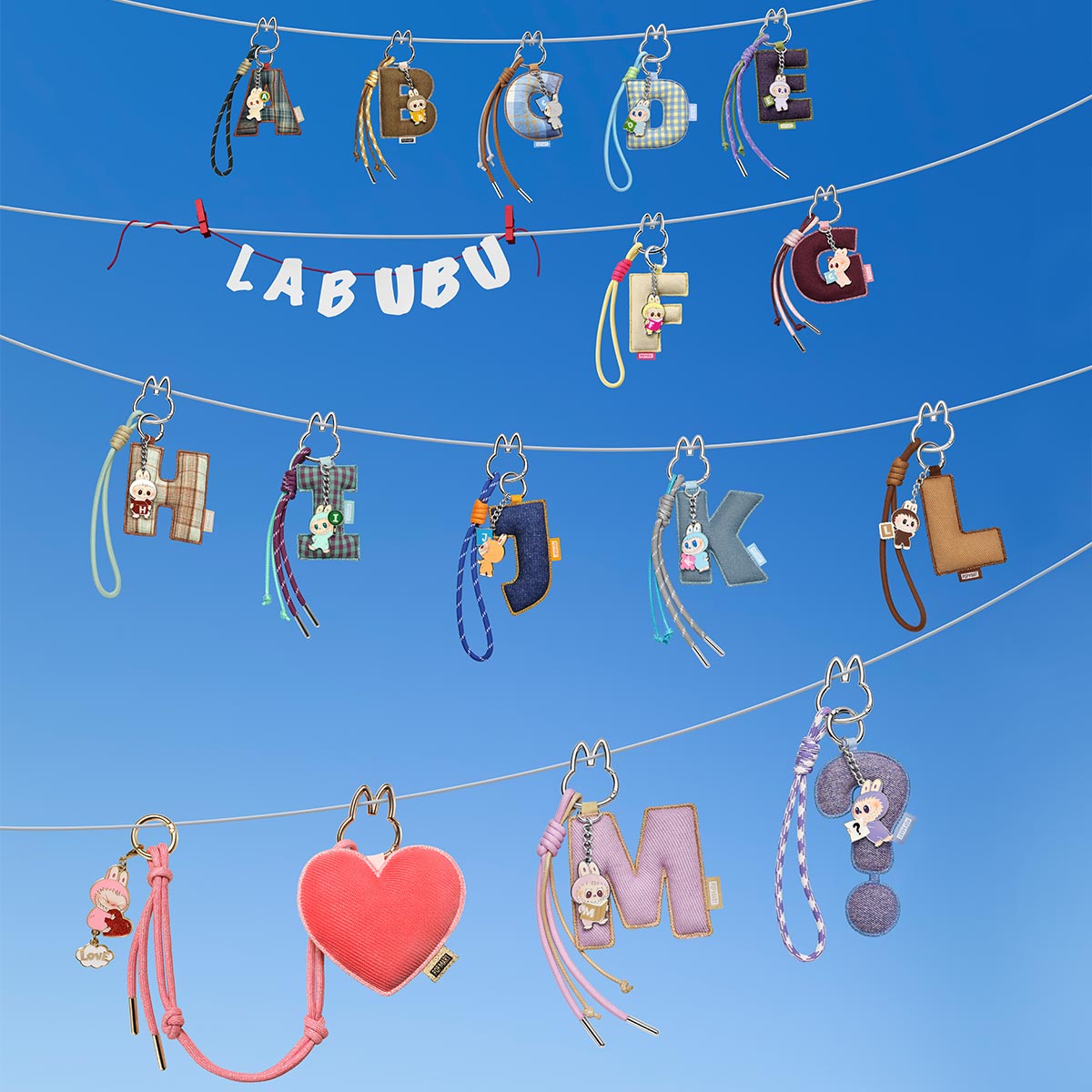 Labubu Letter Pendant lifestyle photo