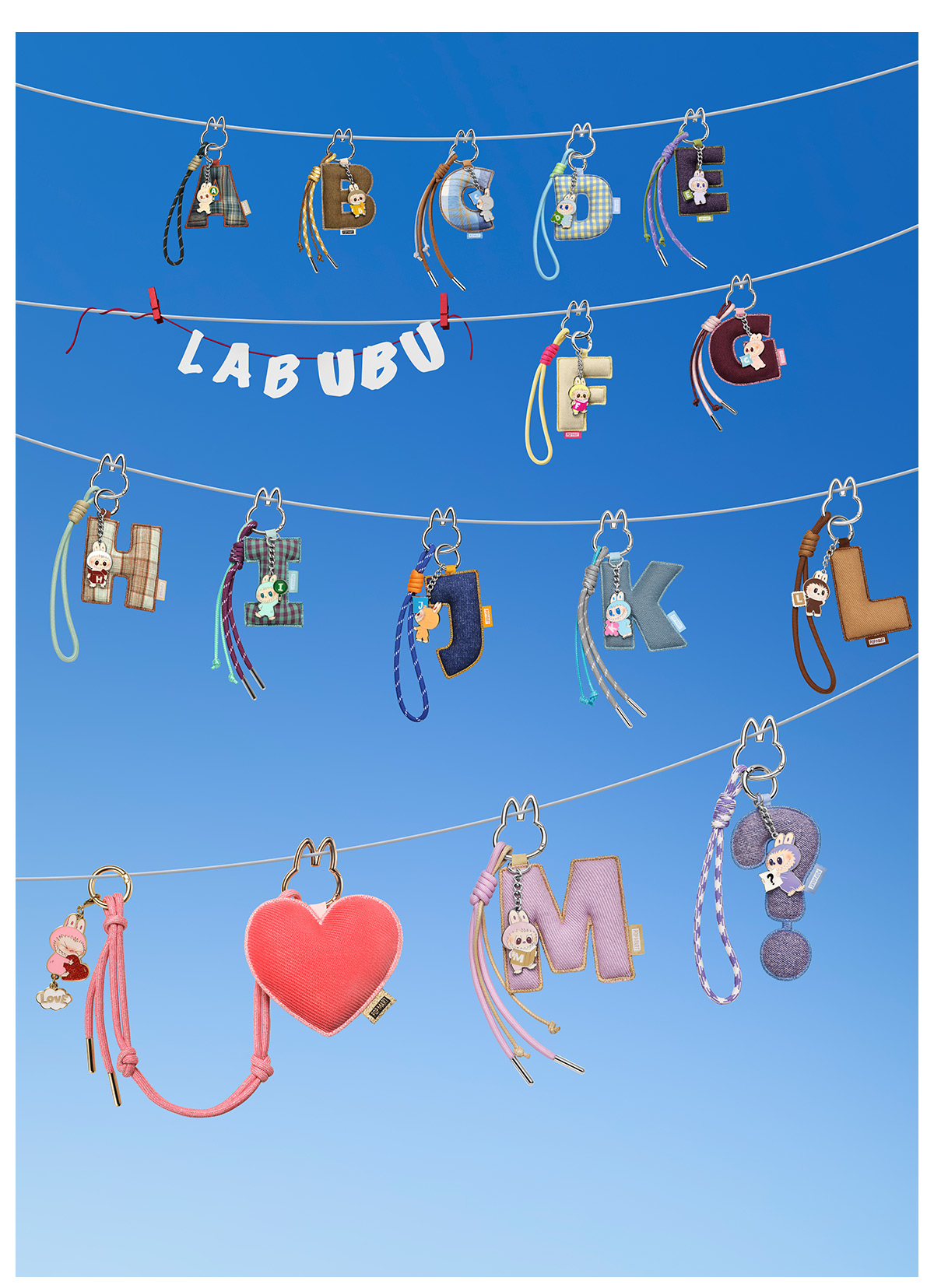 THE MONSTERS Pin for Love Series- Letter Pendant Blind Box
