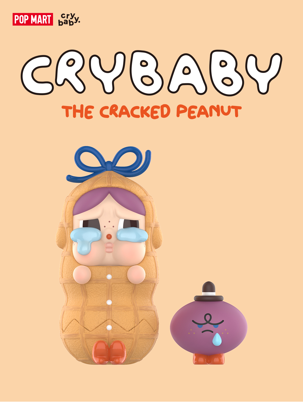 POP MART Crybaby cracked peanut 限定商品 CRYBABY THE CRACKED PEANUT FIGURE - POP MART (United States)