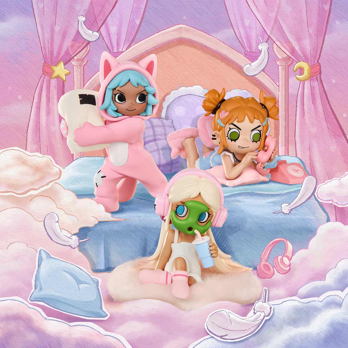 littlepeach Lil Peach Riot Sleepover Series Figures - POP MART (United