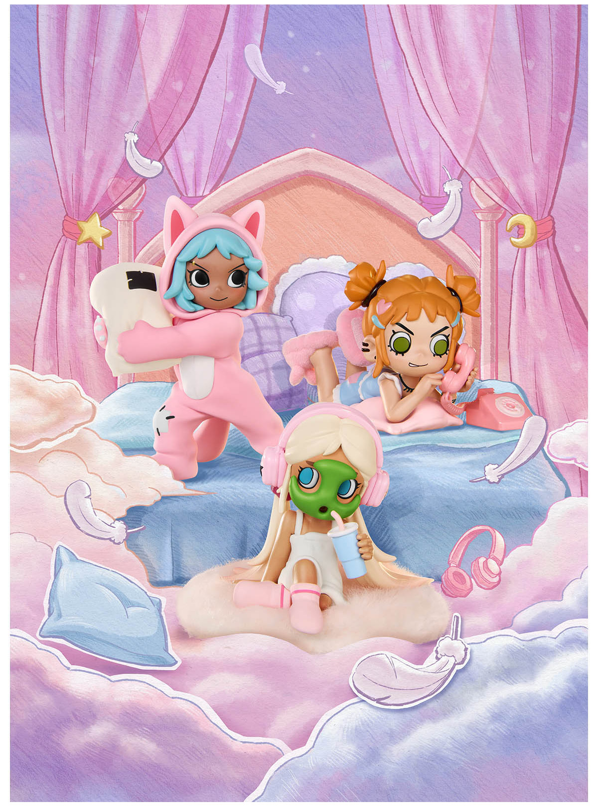 POP NOW:Lil Peach Riot Sleepover Series Figures - POP MART