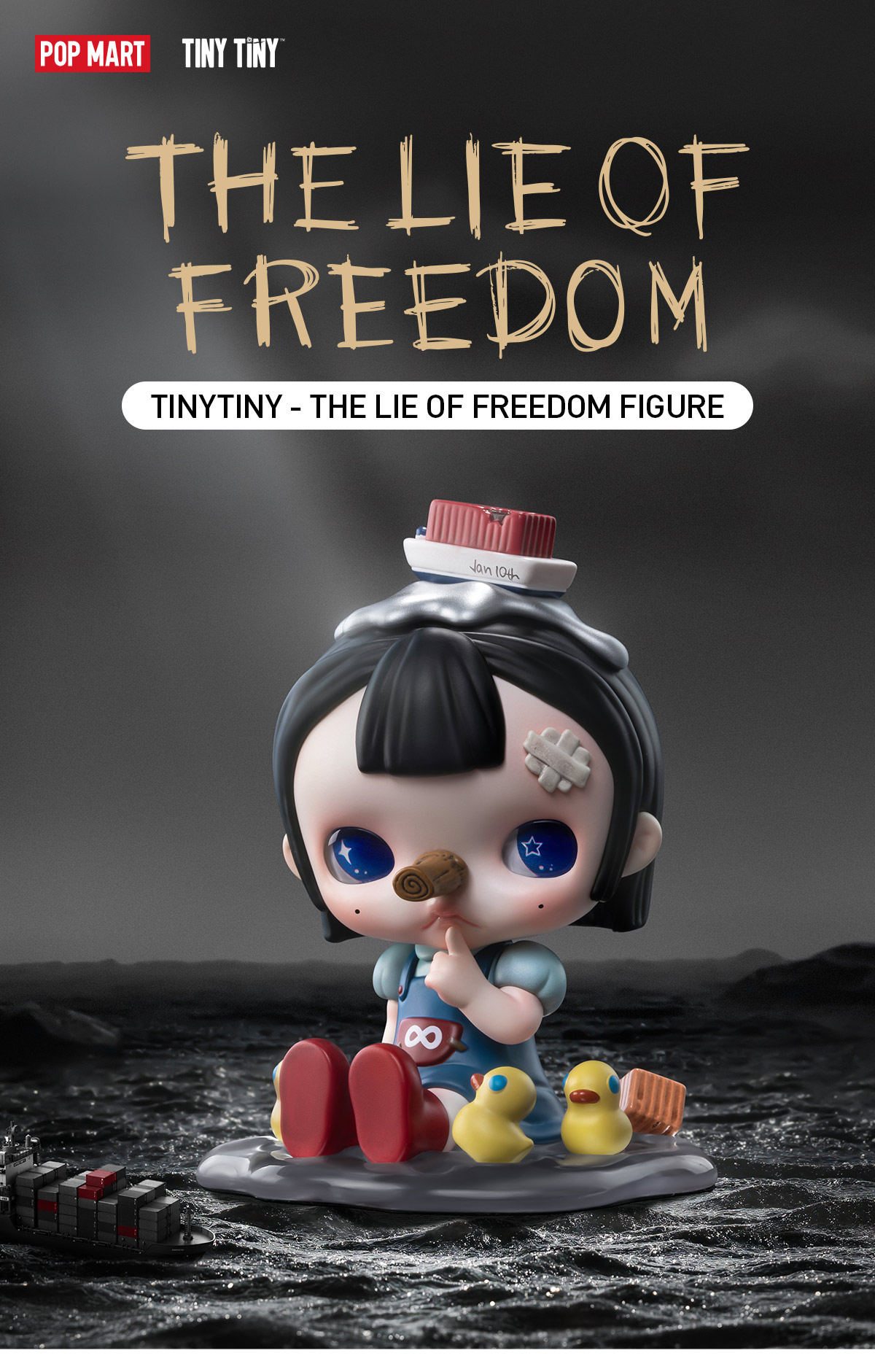 その他 POP MART TINY TINY THE LIE OF FREEDOM TINYTINY THE LIE OF FREEDOM FIGURE - POP MART (United States)