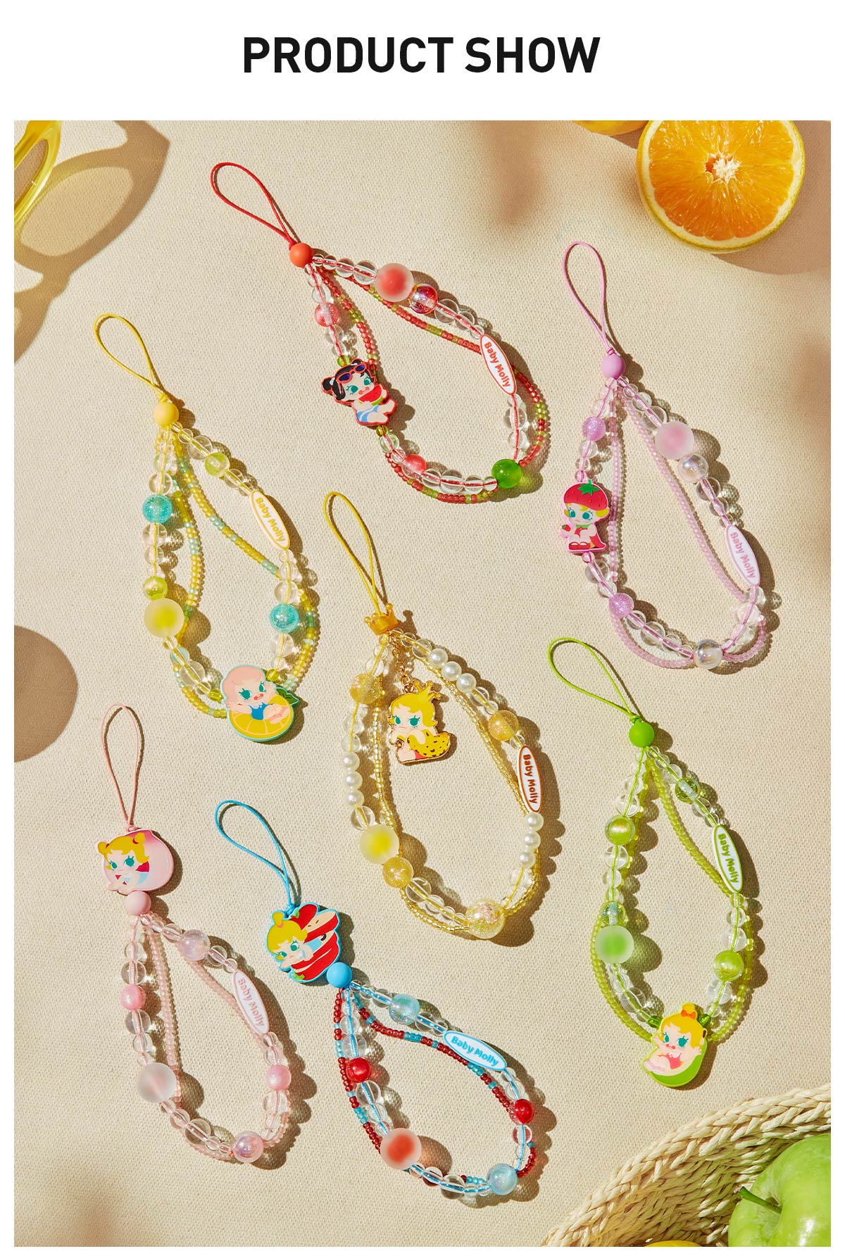 キーホルダー・アクリルキーホルダー popmart MOLLY phonecharm blindbox secret MOLLY Daily Look Series-Phone Charm Blind Box - POP MART