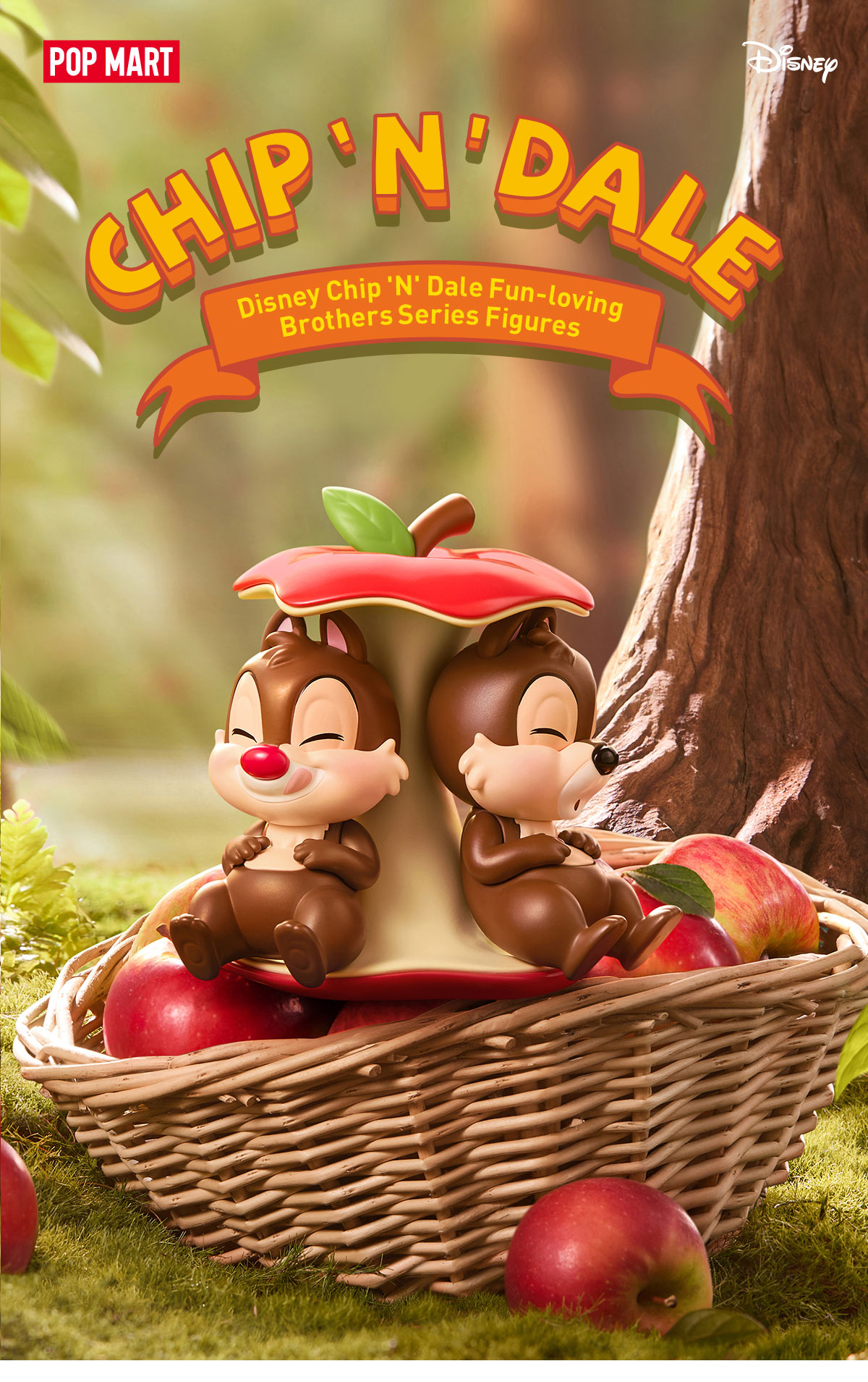 POPMART DISNEY ぬいぐるみのCHIP AND DALE Disney Chip 'n' Dale Fun-loving Brothers Series Figures