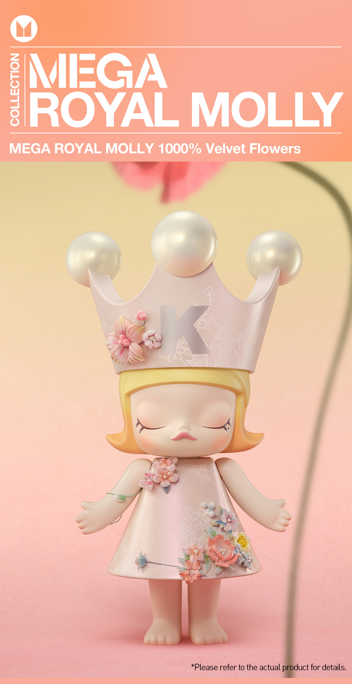 MEGA ROYAL MOLLY 1000% Velvet Flowers - POP MART (Canada)