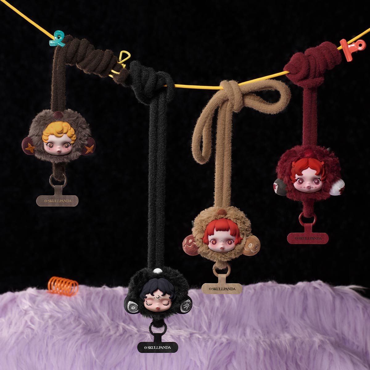 SKULLPANDA You Found Me! Darkness 2点 セット Skullpanda You Found Me Series Plush Doll Pendant Darkness