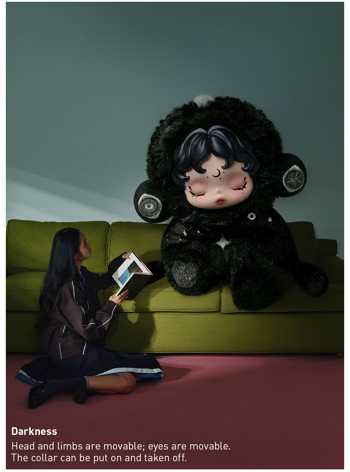 スカルパンダYou Found Me Darkness xスワロフスキー POP NOW:SKULLPANDA You Found Me! Series Plush Doll Pendant
