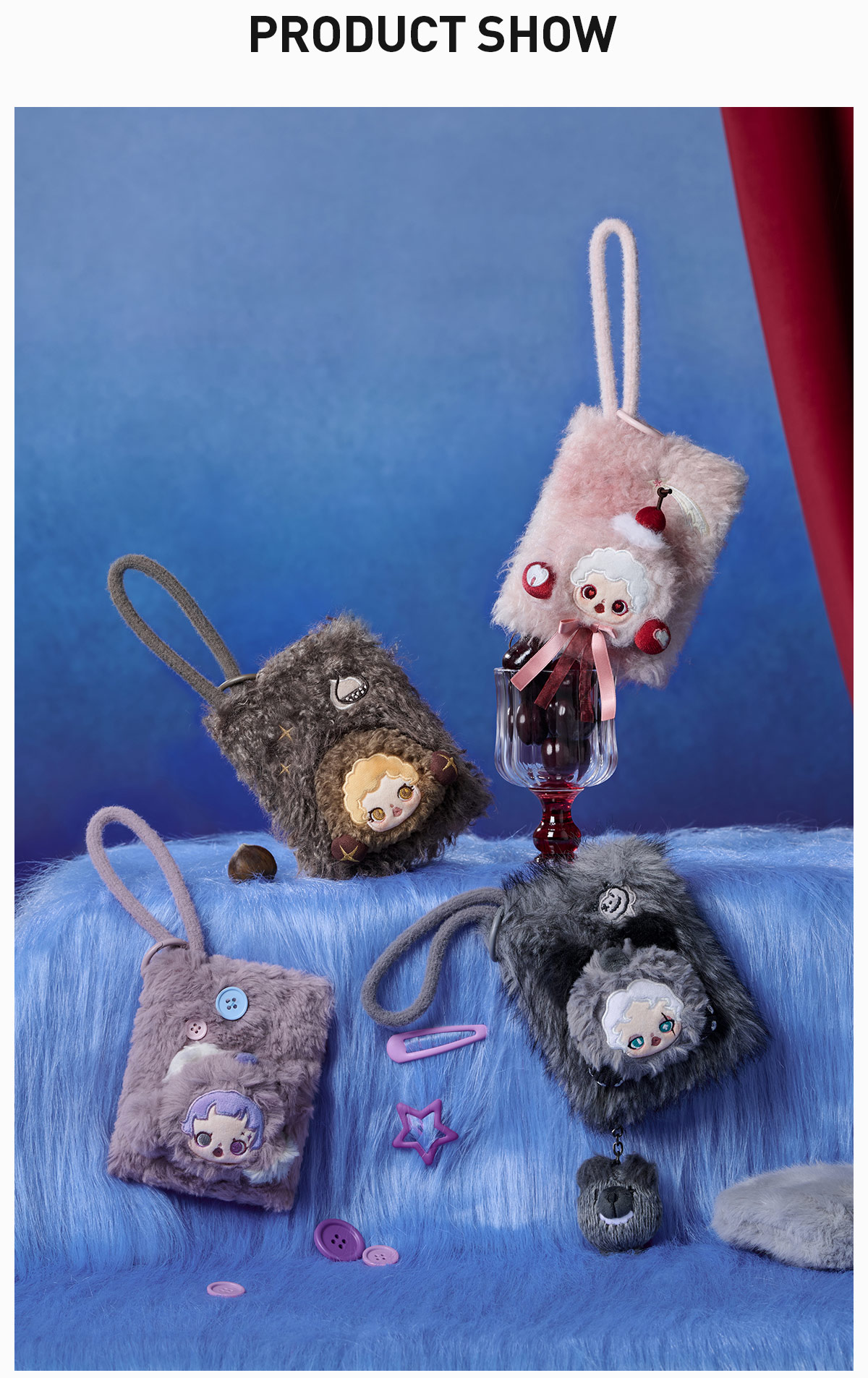POP NOW:SKULLPANDA Bedside Monster Series Plush Mini Bag