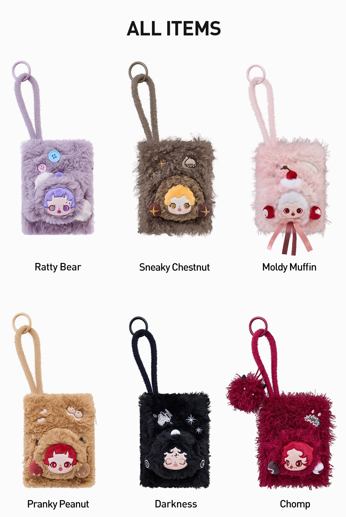 POP NOW:SKULLPANDA Bedside Monster Series Plush Mini Bag