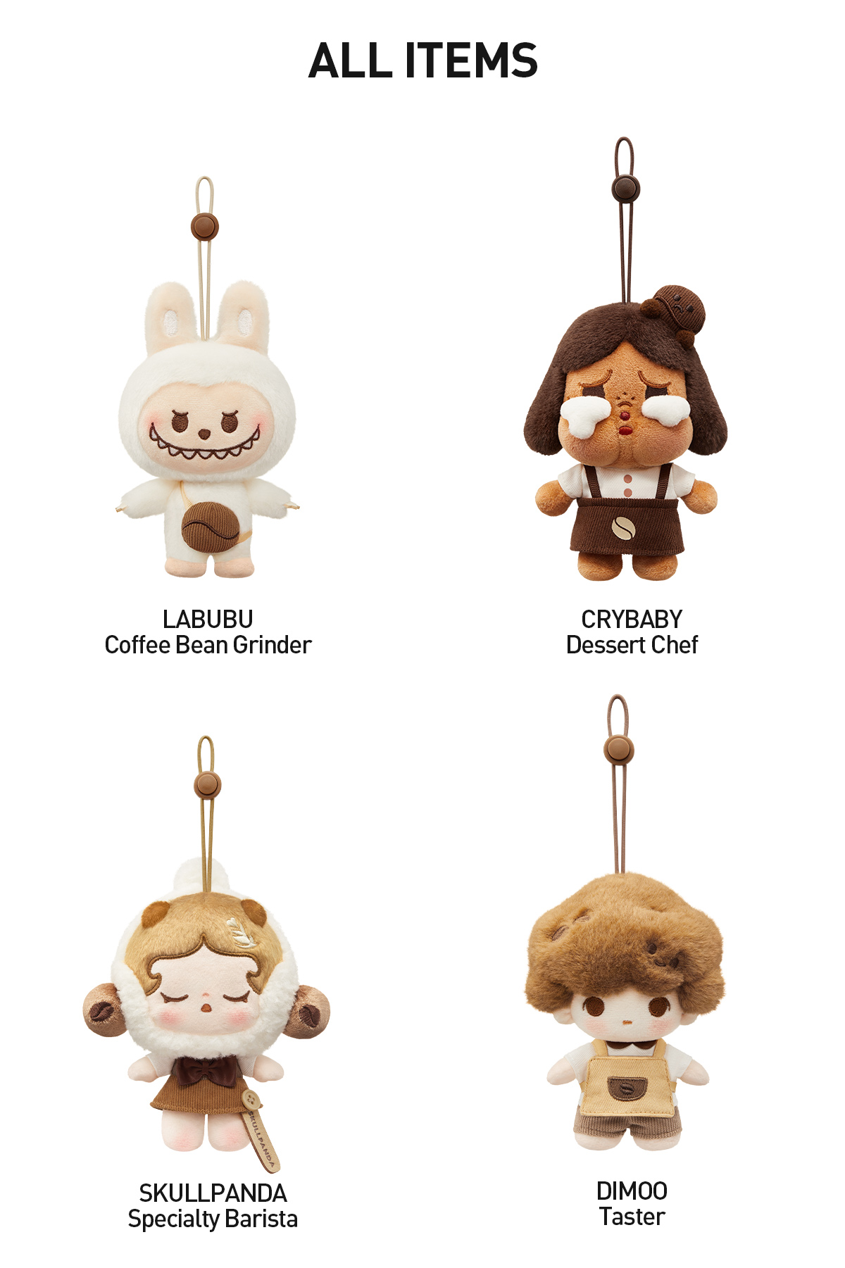 POP NOW:POP BEAN Coffee Factory Series-Plush Pendant - POP