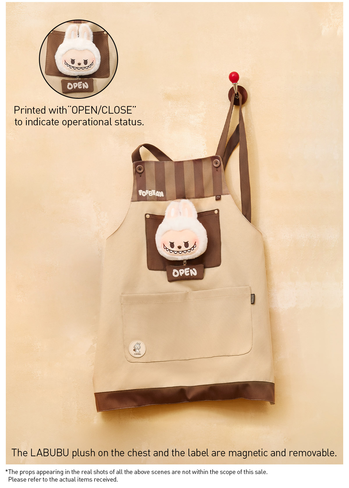 POP BEAN Coffee Factory Series-LABUBU Apron - POP MART (United States)