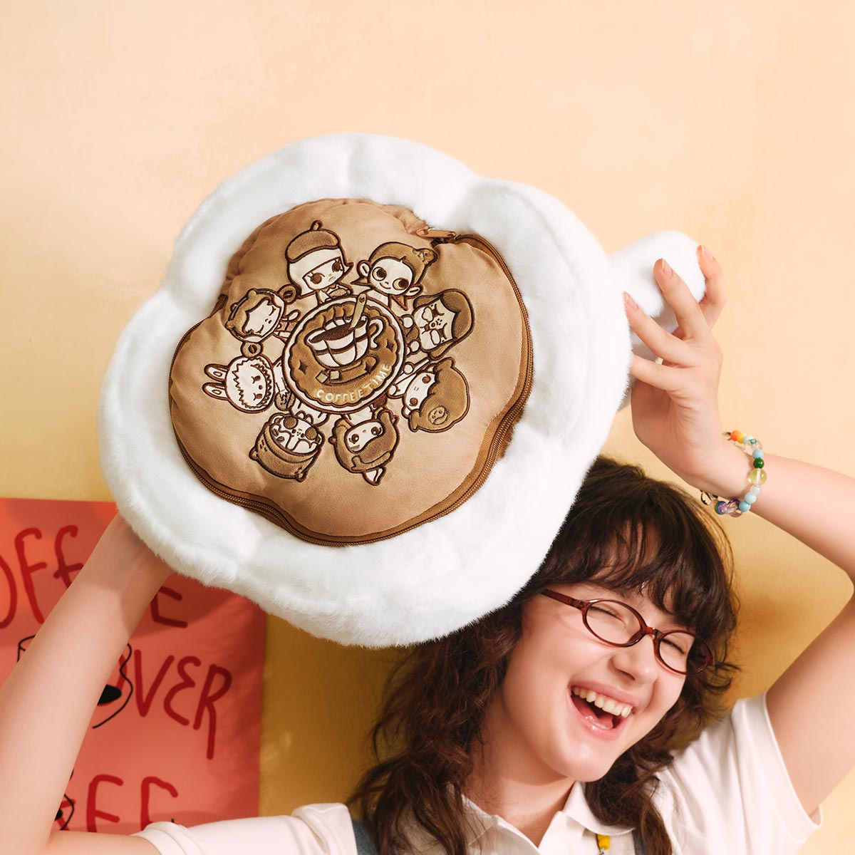 POP BEAN Coffee Factory Series-Blanket & Pillow Set - POP MART