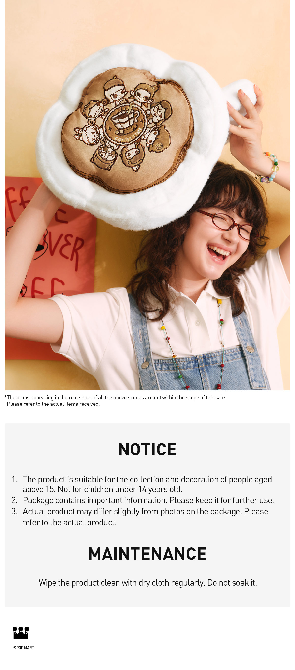 POP BEAN Coffee Factory Series-Blanket & Pillow Set - POP MART