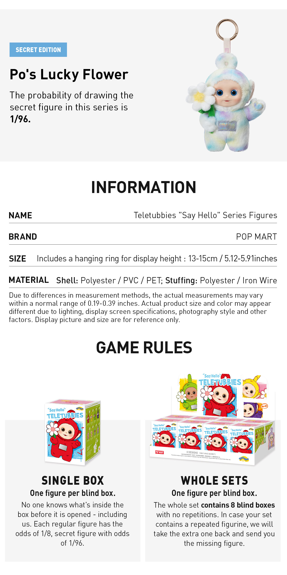 Say Hello Teletubbies ぬいぐるみ POP MART Teletubbies 