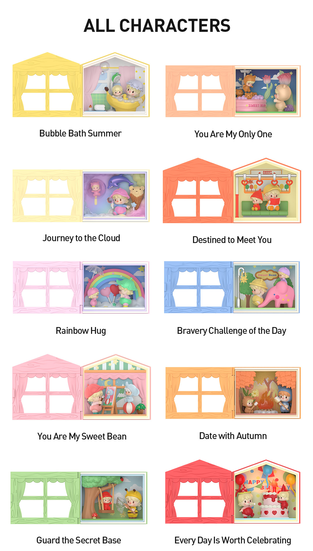 Sweet Bean Celebrate Ordinary Days Series Scene Sets - POP