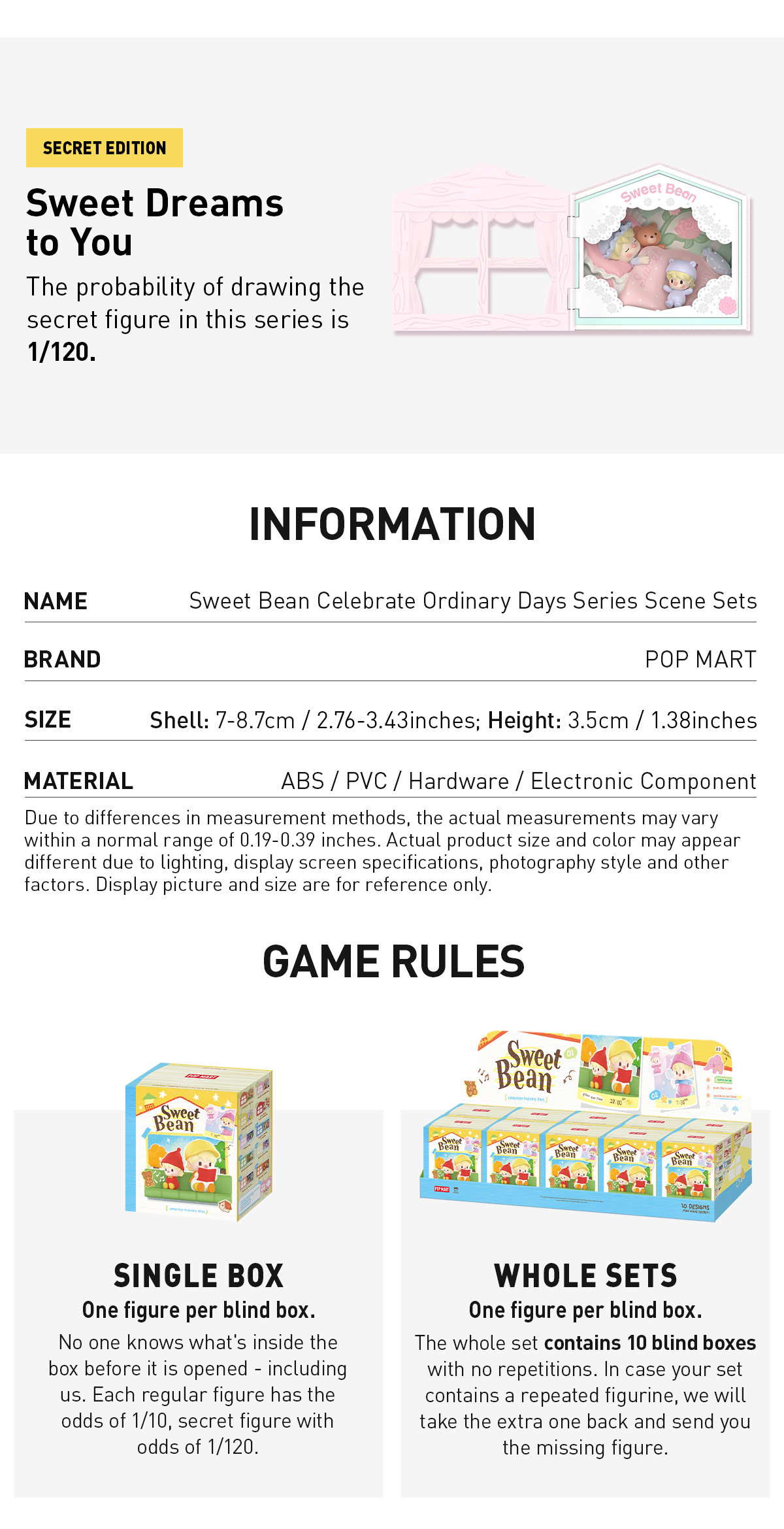 Sweet Bean Celebrate Ordinary Days Series Scene Sets|POP MART US