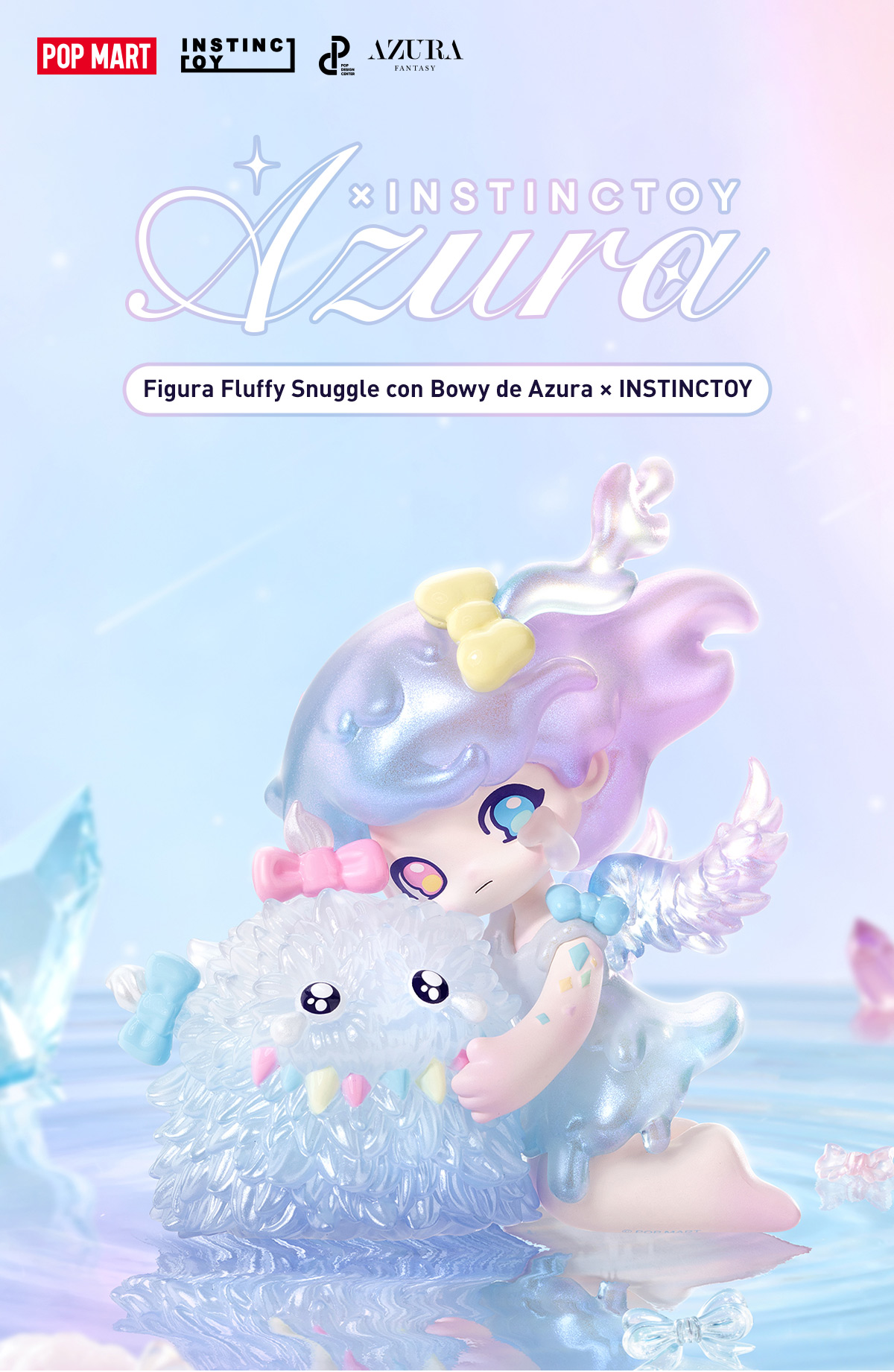 Azura × INSTINCTOY POPMART Figura Fluffy Snuggle con Bowy de Azura x INSTINCTOY - POP