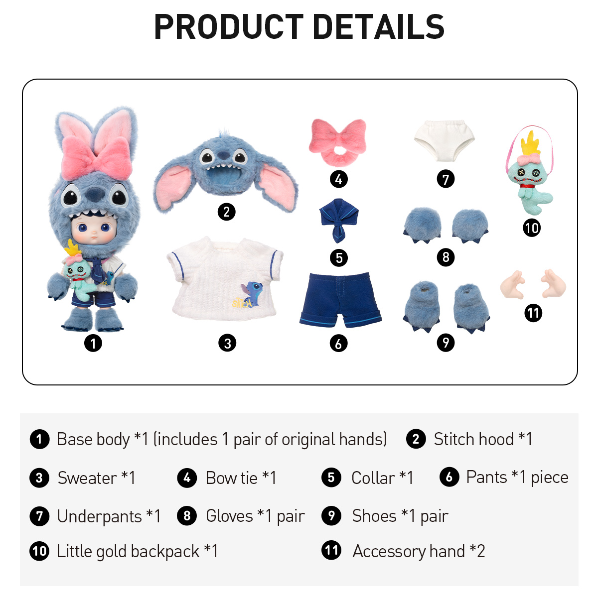 HACIPUPU STITCH 1/8 Action Figure - POP MART (United States)