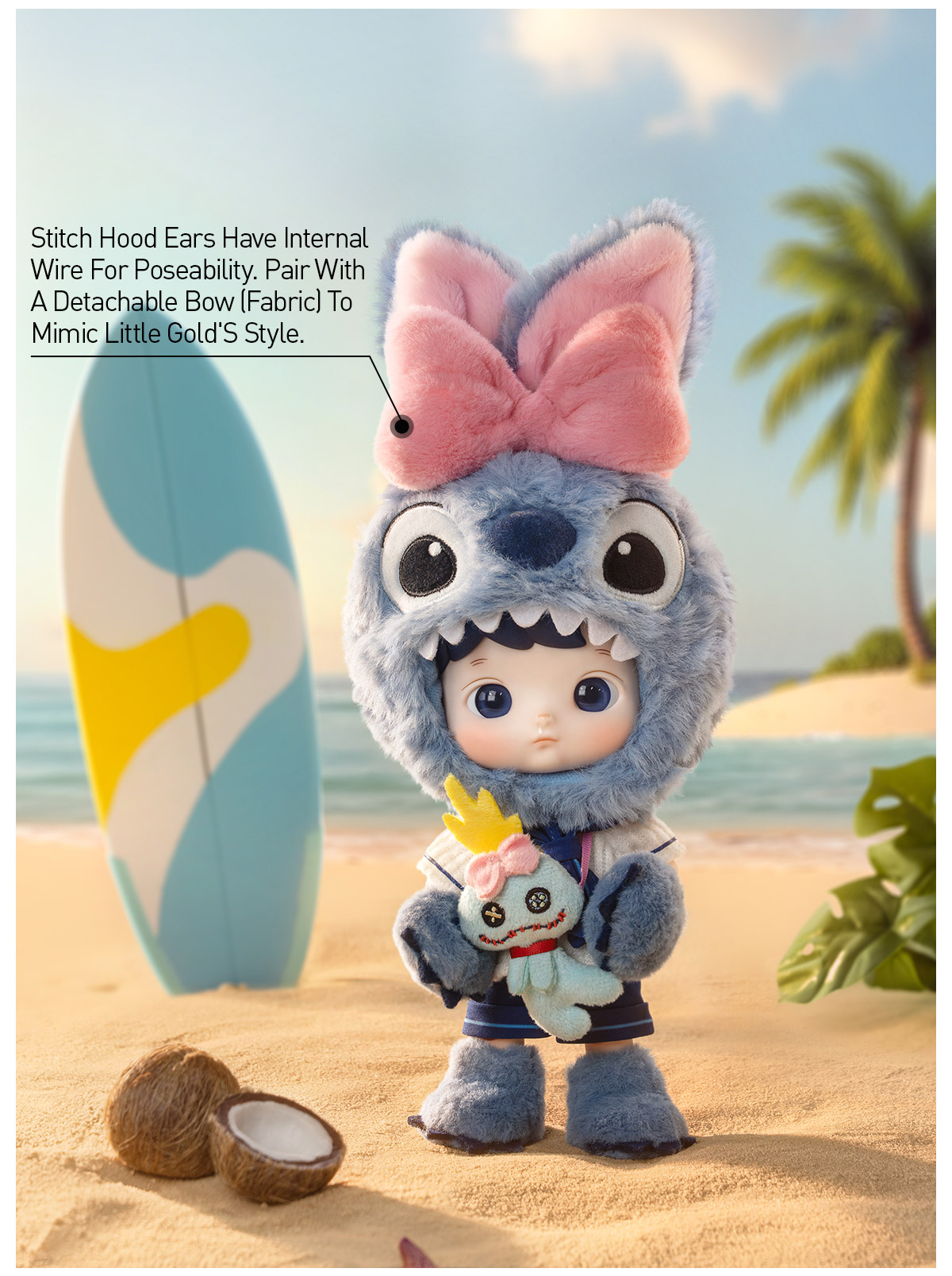 新品 Disney x POP MART HACIPUPU スティッチ HACIPUPU STITCH 1/8 Action Figure - POP MART (United States)