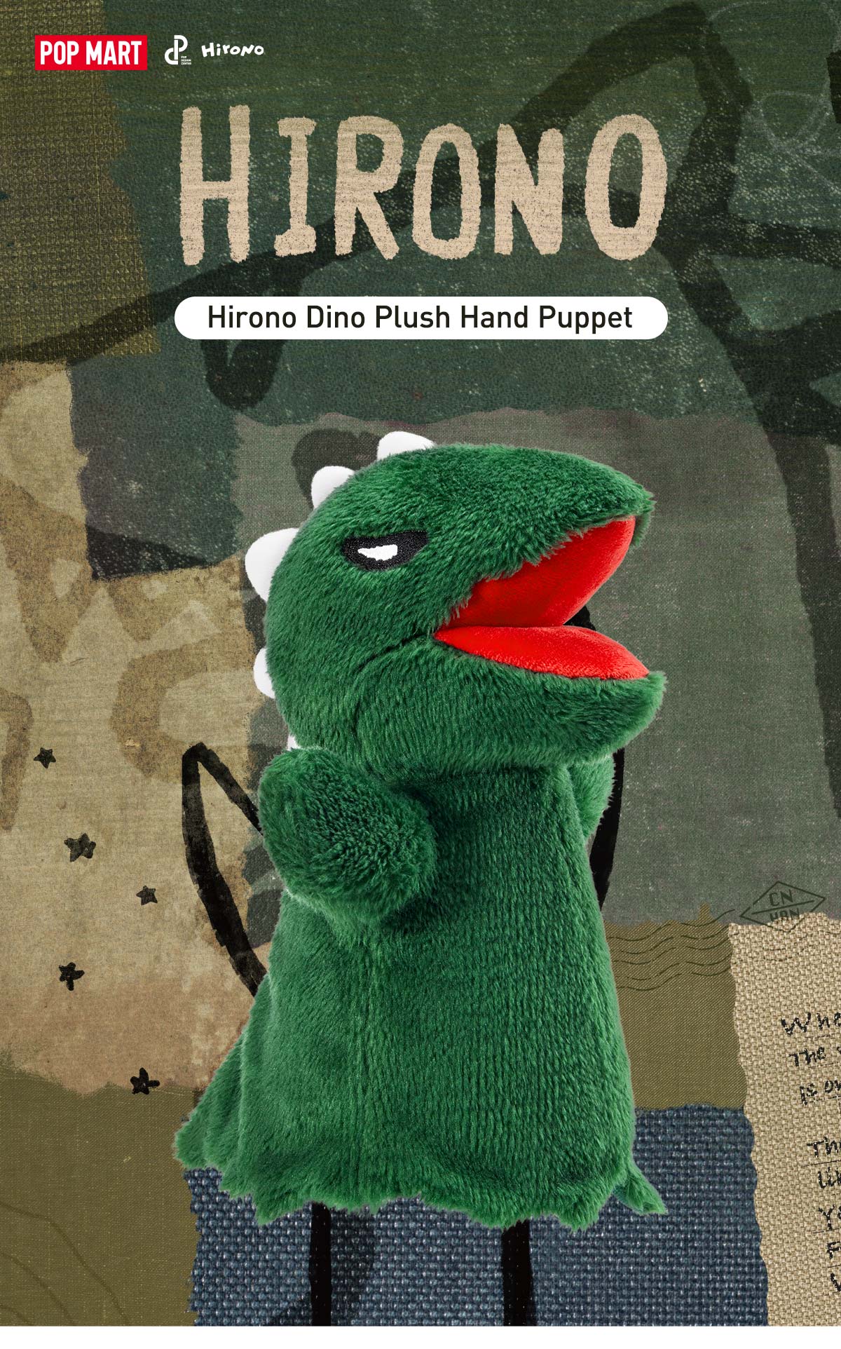 Hirono Dino Plush Hand Puppet - POP MART (United States)