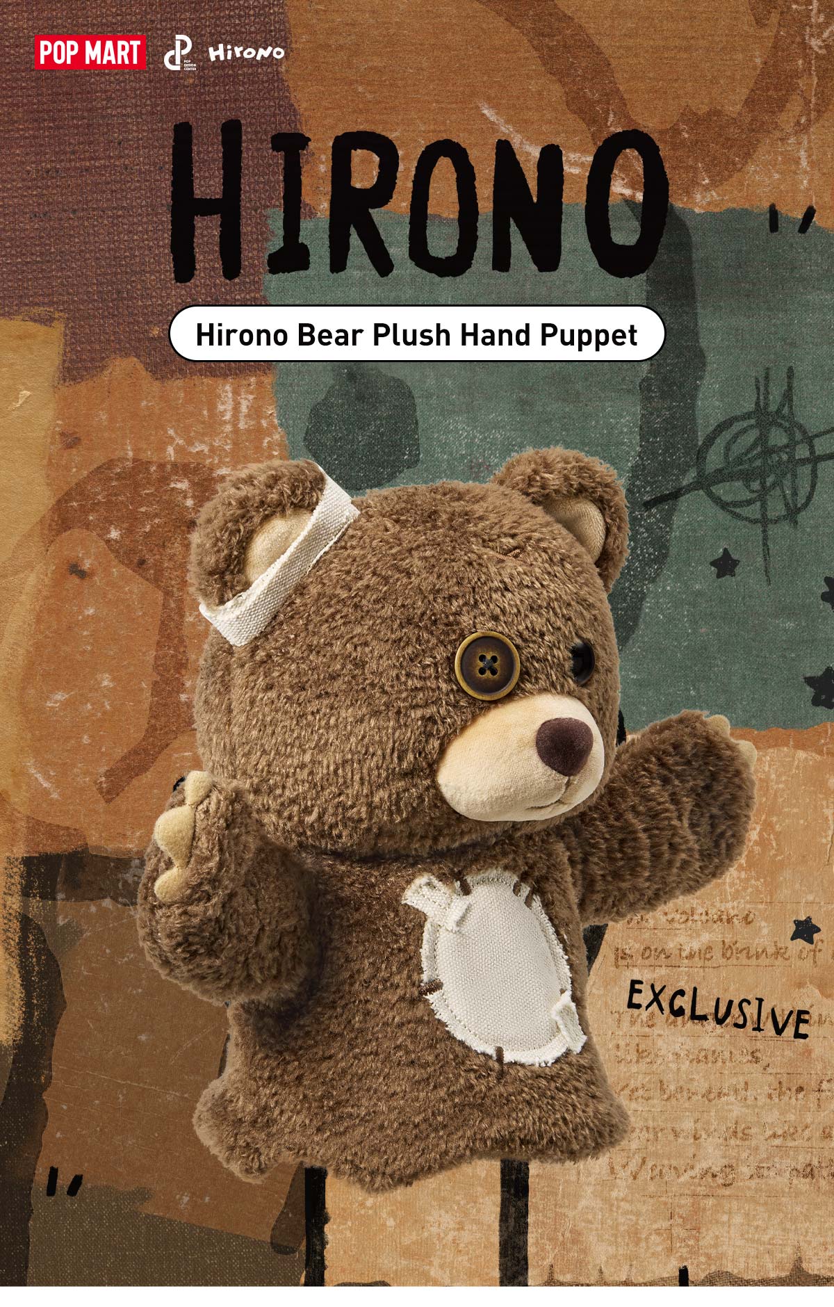 Hirono Bear Plush Hand Puppet - POP MART (United States)