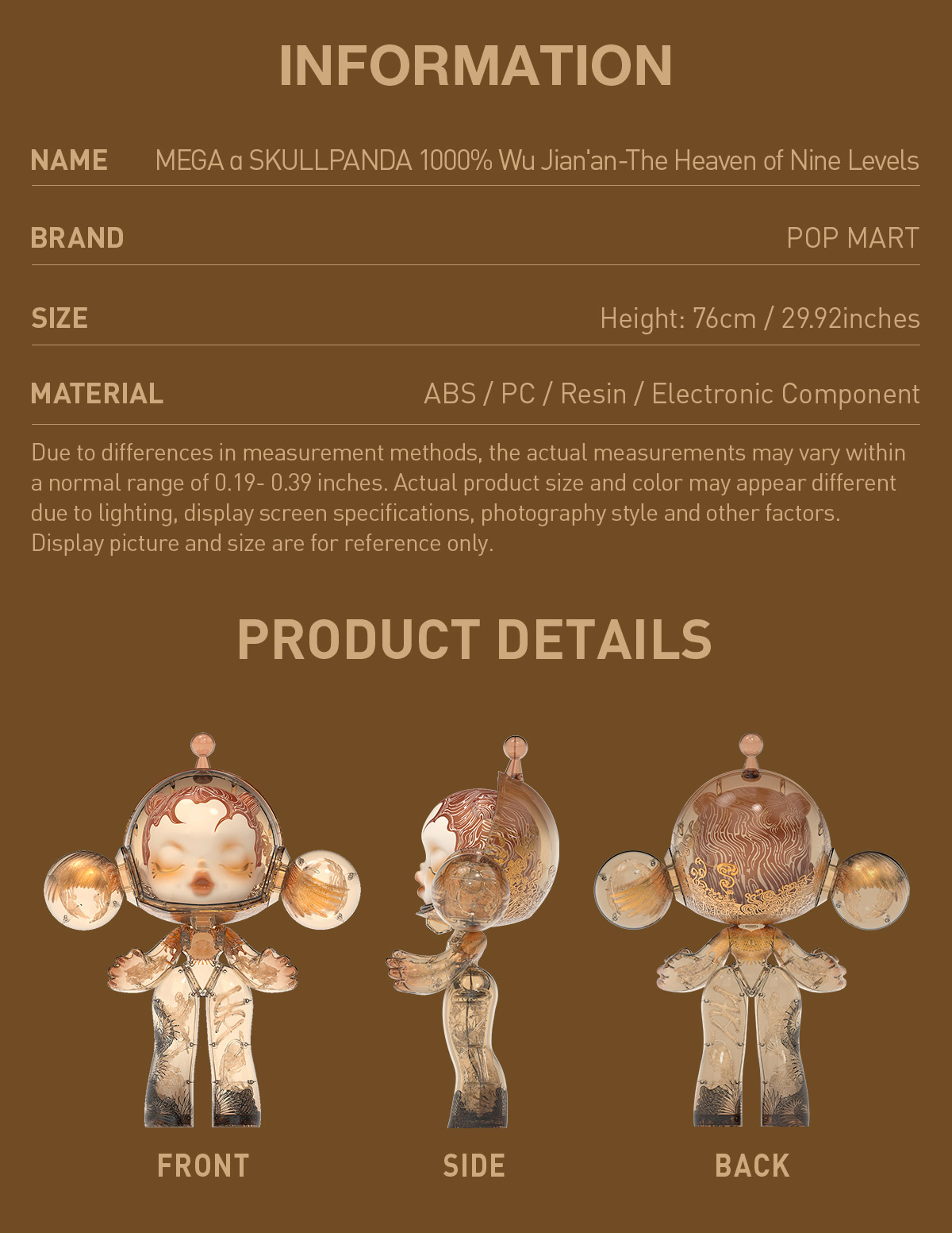 MEGA α SKULLPANDA 1000% Wu Jian'an-The Heaven of Nine Levels - POP