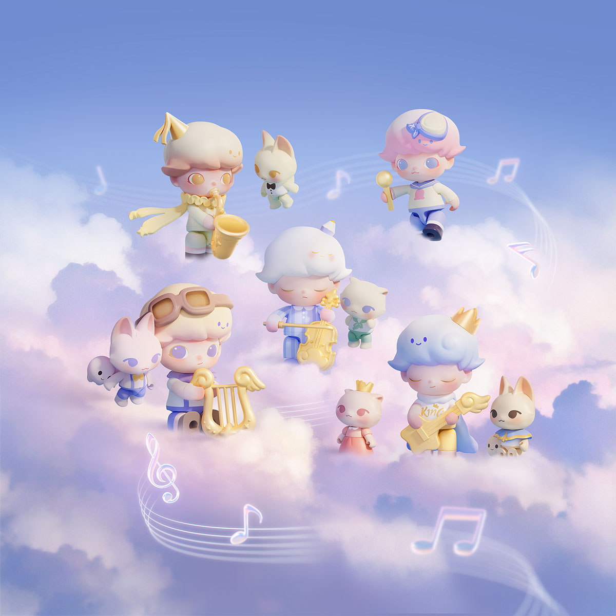 DIMOO Dream Melody Series Blocks-Galactic Carousel - POP MART