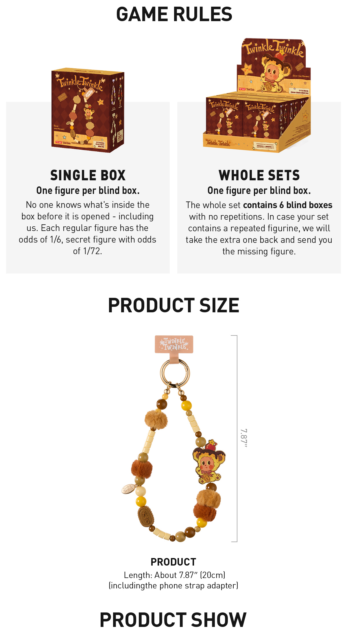 Twinkle Twinkle Savor the Momentスマホチャーム TWINKLE TWINKLE SAVOR THE MOMENT SERIES-PHONE CHARM BLIND BOX HOT