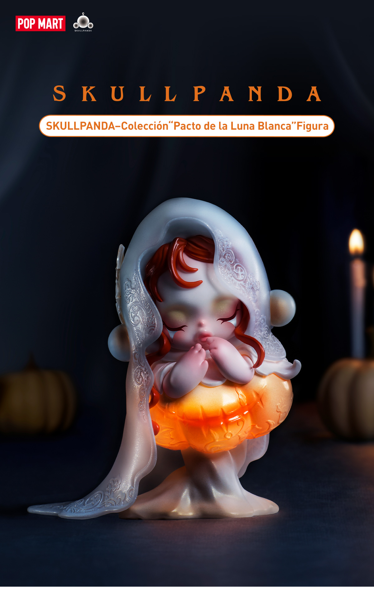 その他 SKULLPANDA Convenant of the White Moon SKULLPANDA – colección“Pacto de la Luna Blanca” Figura - POP MART