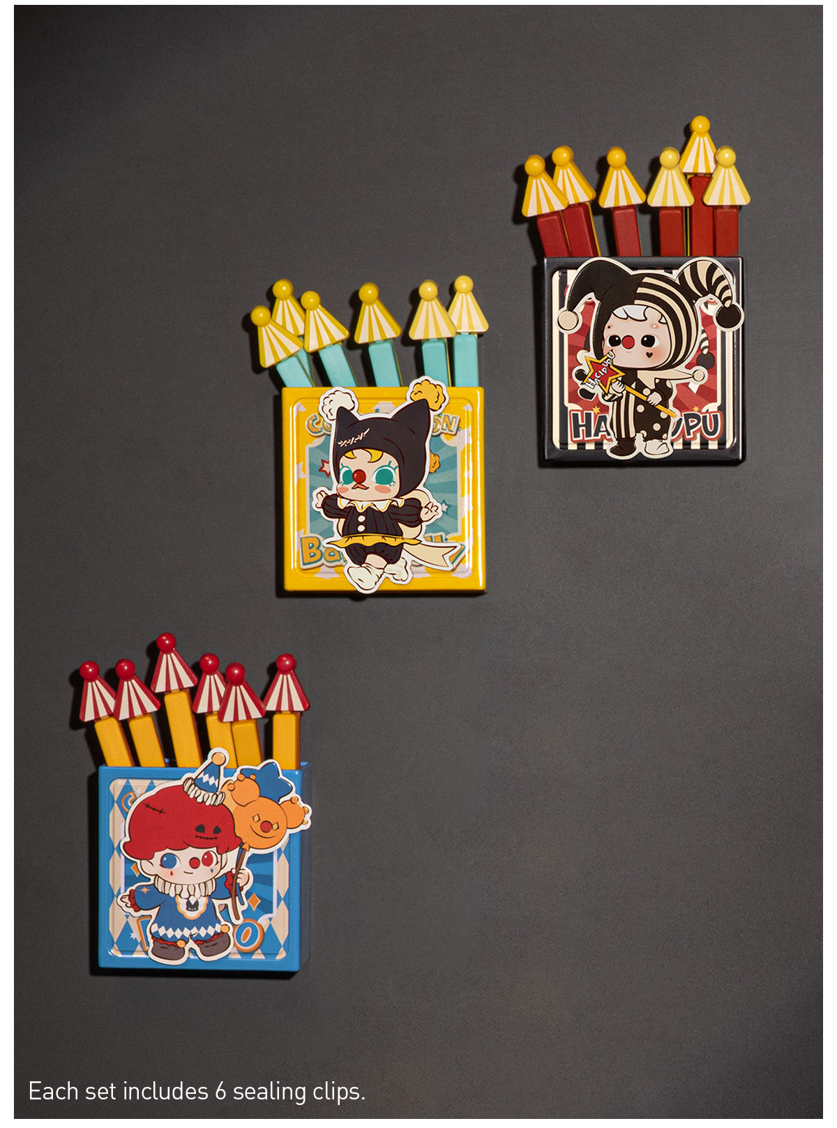 POP MART WHY SO SERIOUS Seẻies ( BOX ) WHY SO SERIOUS Series - Magnetic Sealing Clip Storage Box Set