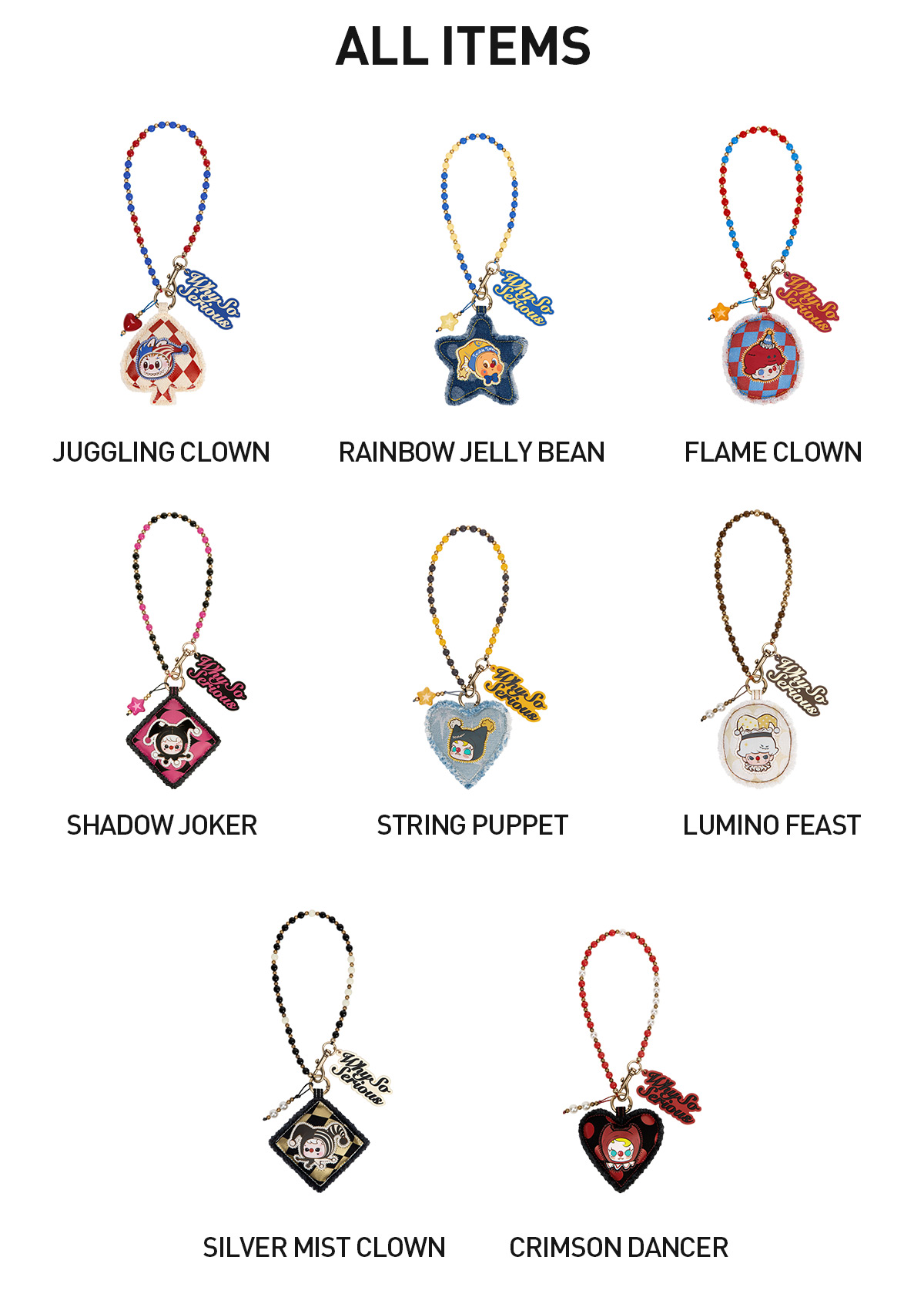 ストラップ Why So Serious series Pendant LABUBU WHY SO SERIOUS SERIES-Pendant Chain Blind Box - POP MART