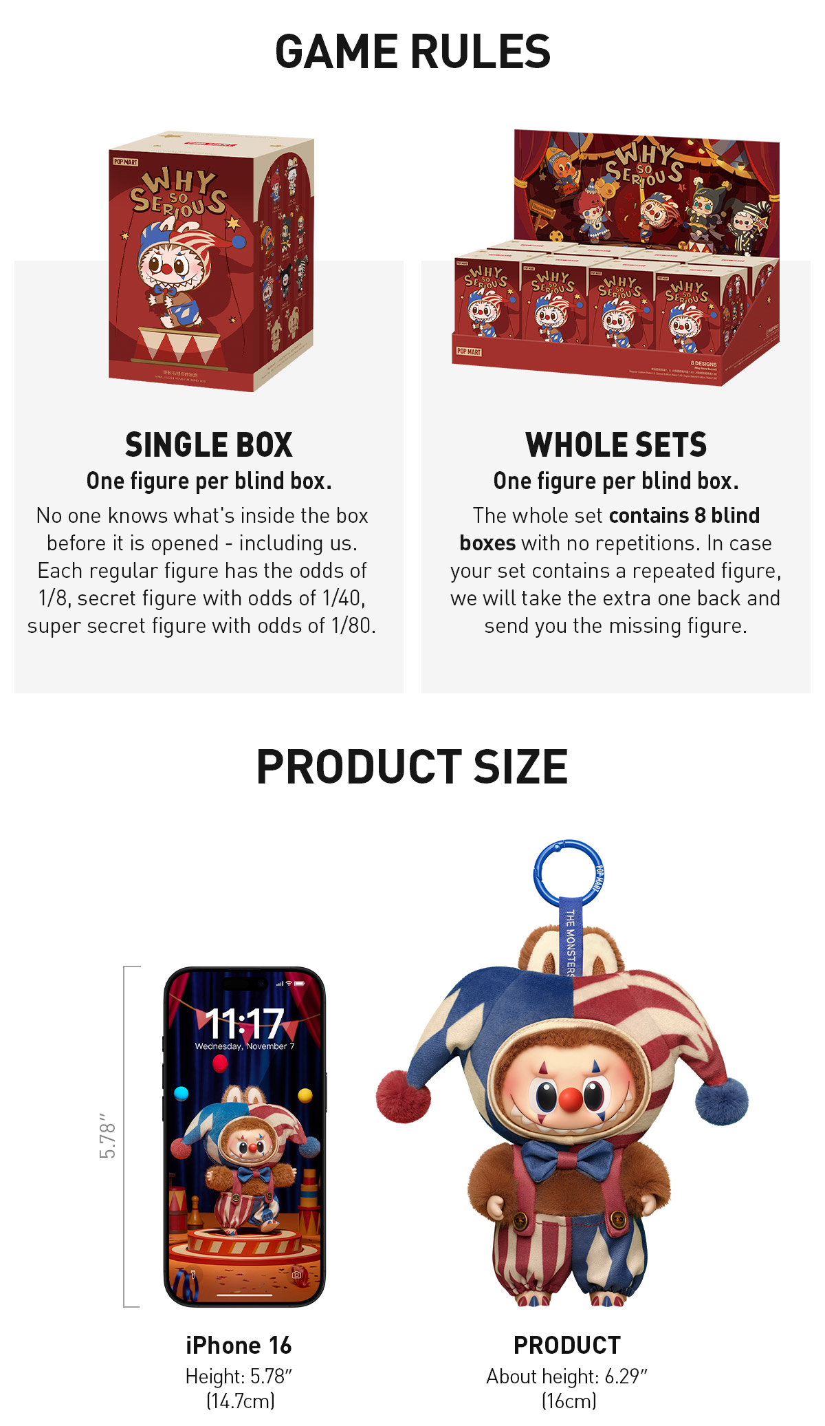 POP MART Why So Serious Series Plush Pendant Blind Box (PRE