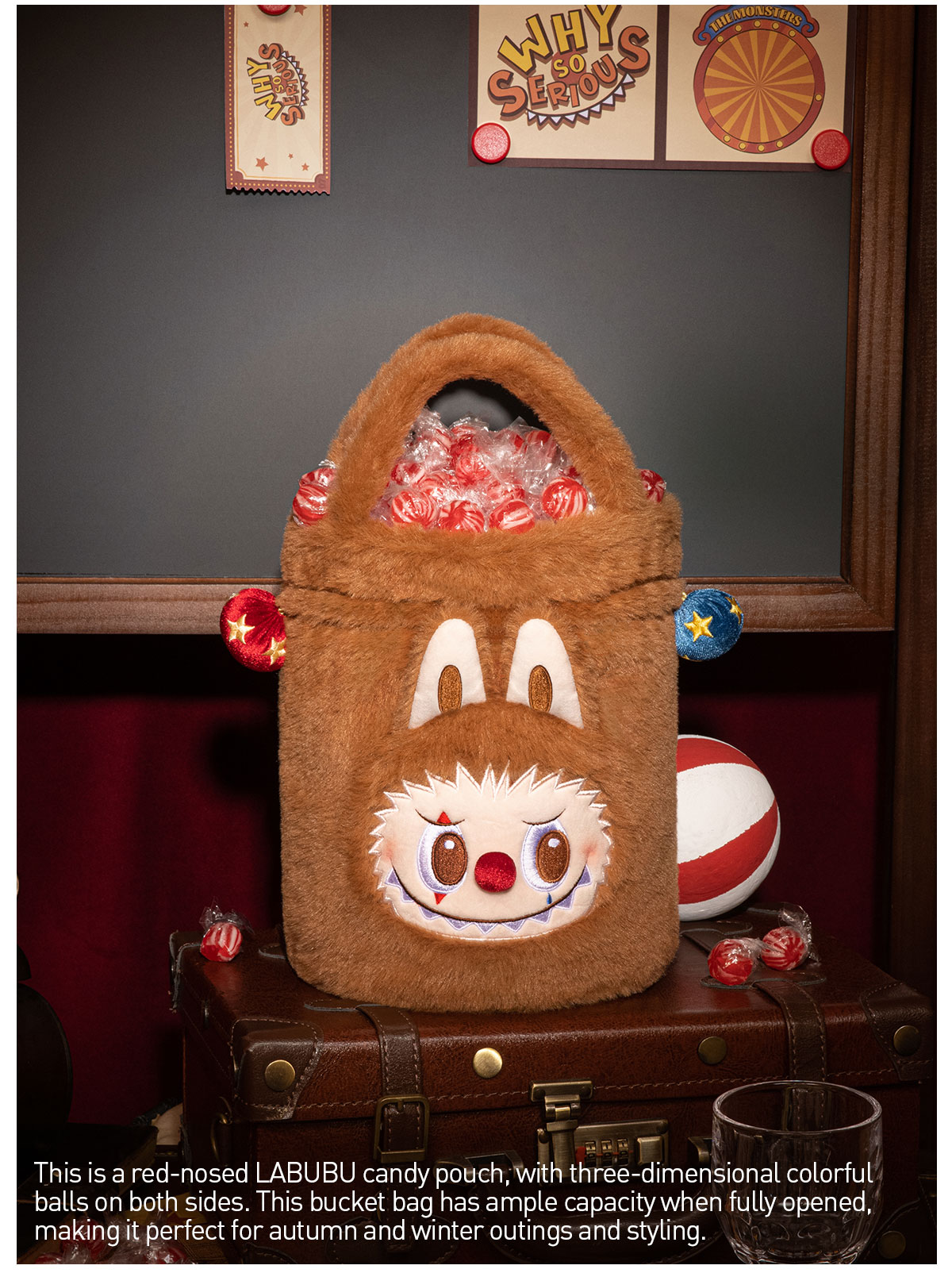 LABUBU サーカス風ポーチ　WHY SO SERIOUS WHY SO SERIOUS Series - LABUBU Candy Pouch - POP MART (Canada)