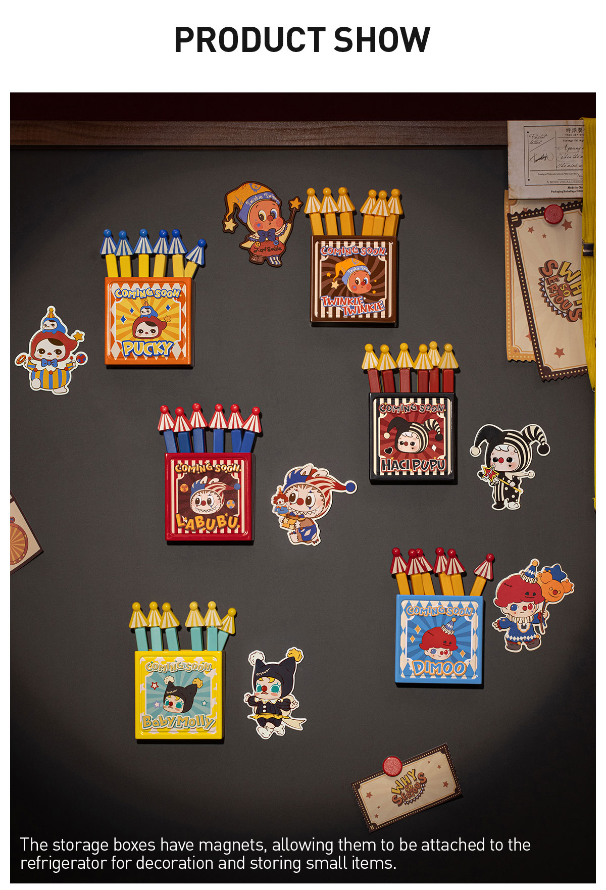 WHY SO SERIOUS アソートBOX WHY SO SERIOUS Series - Magnetic Sealing Clip Storage Box