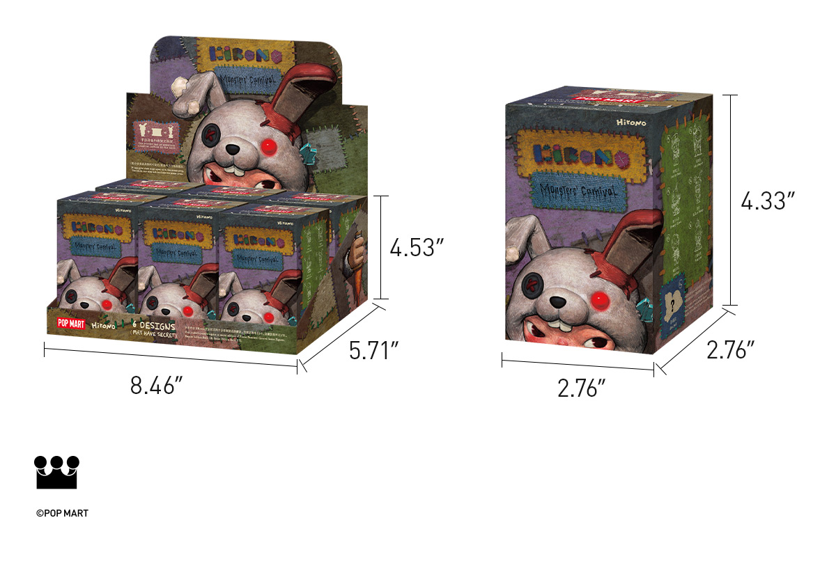 POP MART Hirono Monsters' Carnival 新品未開封 POP MART Hirono Monsters' Carnival Series Figures Blind Box Set