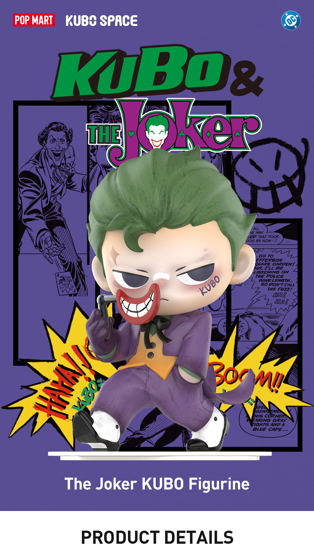 ポップマート　POPMART The Joker KUBO ビッグサイズ　正規品 The Joker KUBO Figurine - POP MART (United States)