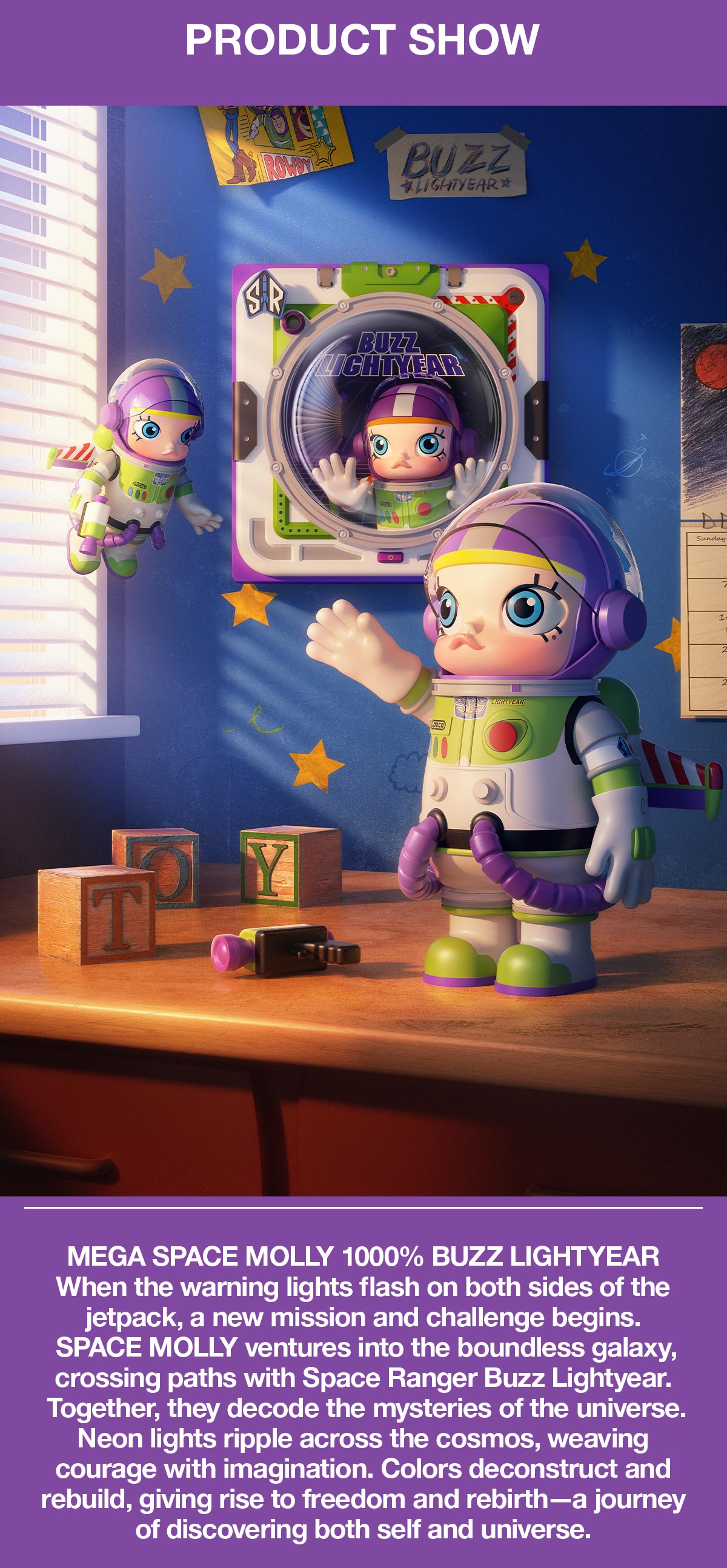 MEGA SPACE MOLLY 1000% BUZZ LIGHTYEAR - POP MART (United States)